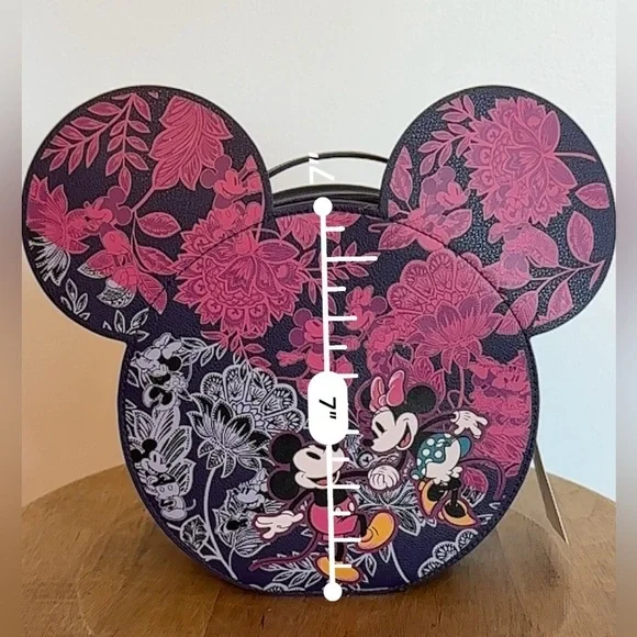 SOLD- NWT Vera Bradley Disney Whimsy Cosmetic Bag Case Mickey MinnieMouse Purple - Picture 14 of 16